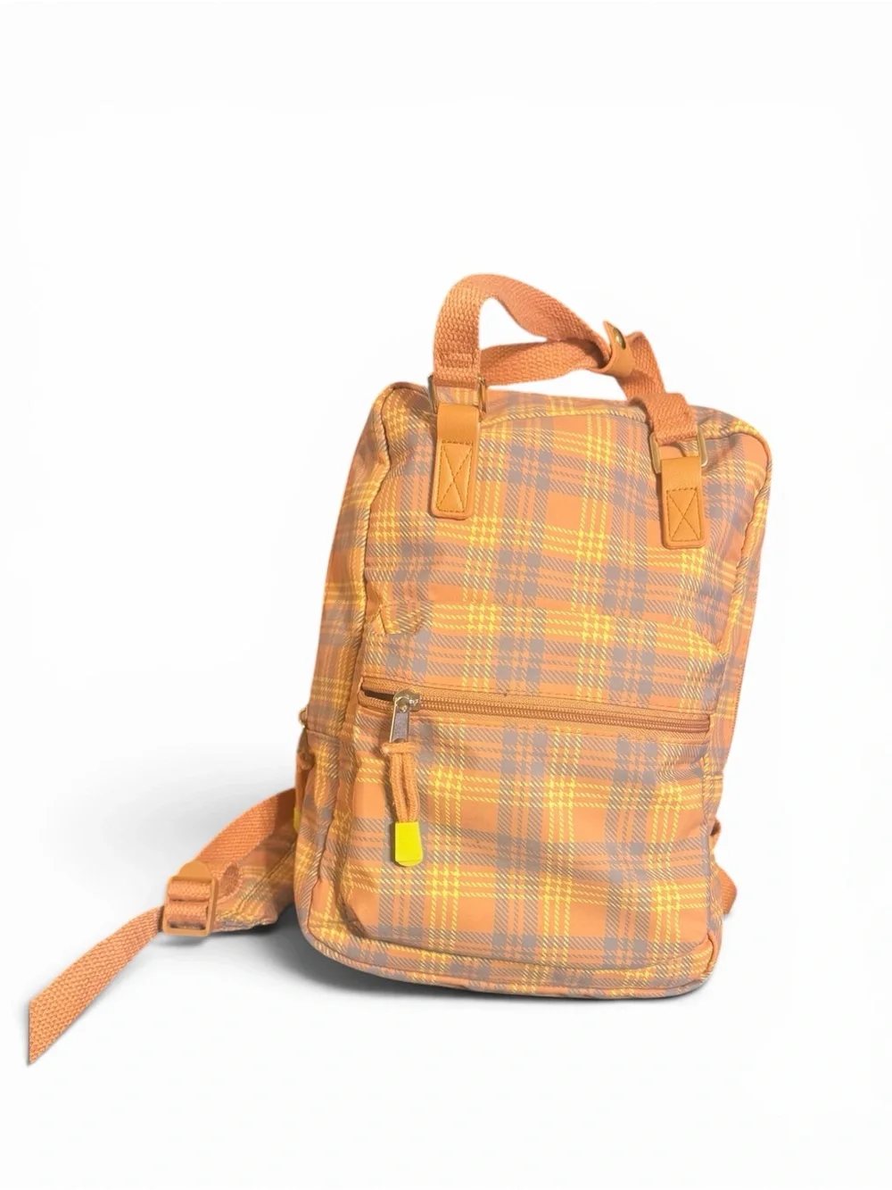 wild fable Orange Plaid Mini Backpack